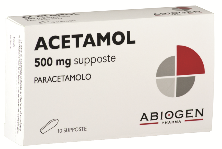 Acetamol – 10SUPP 500 mg