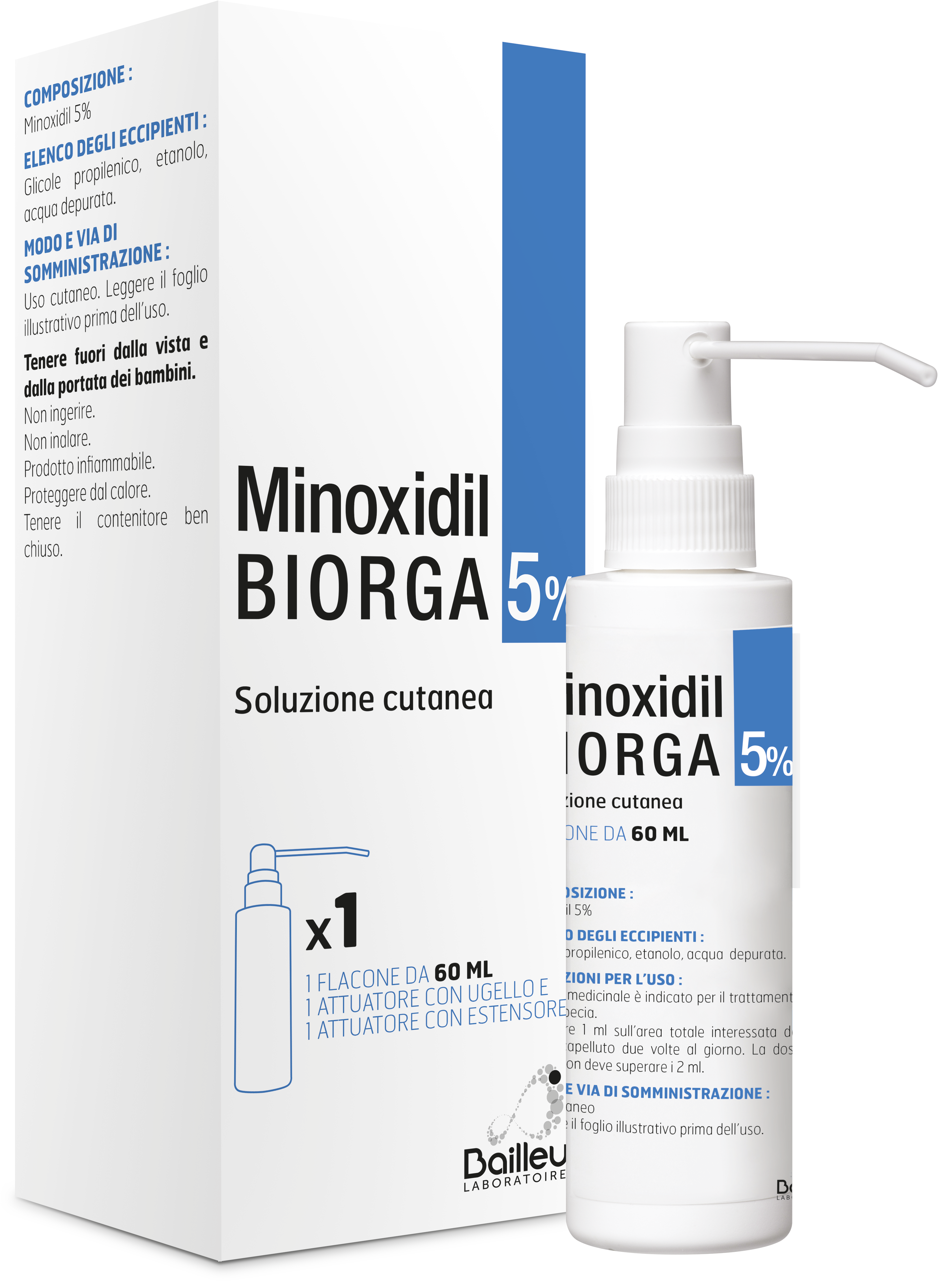 Minoxidil Biorga – Sol Cut 60 ml 5%