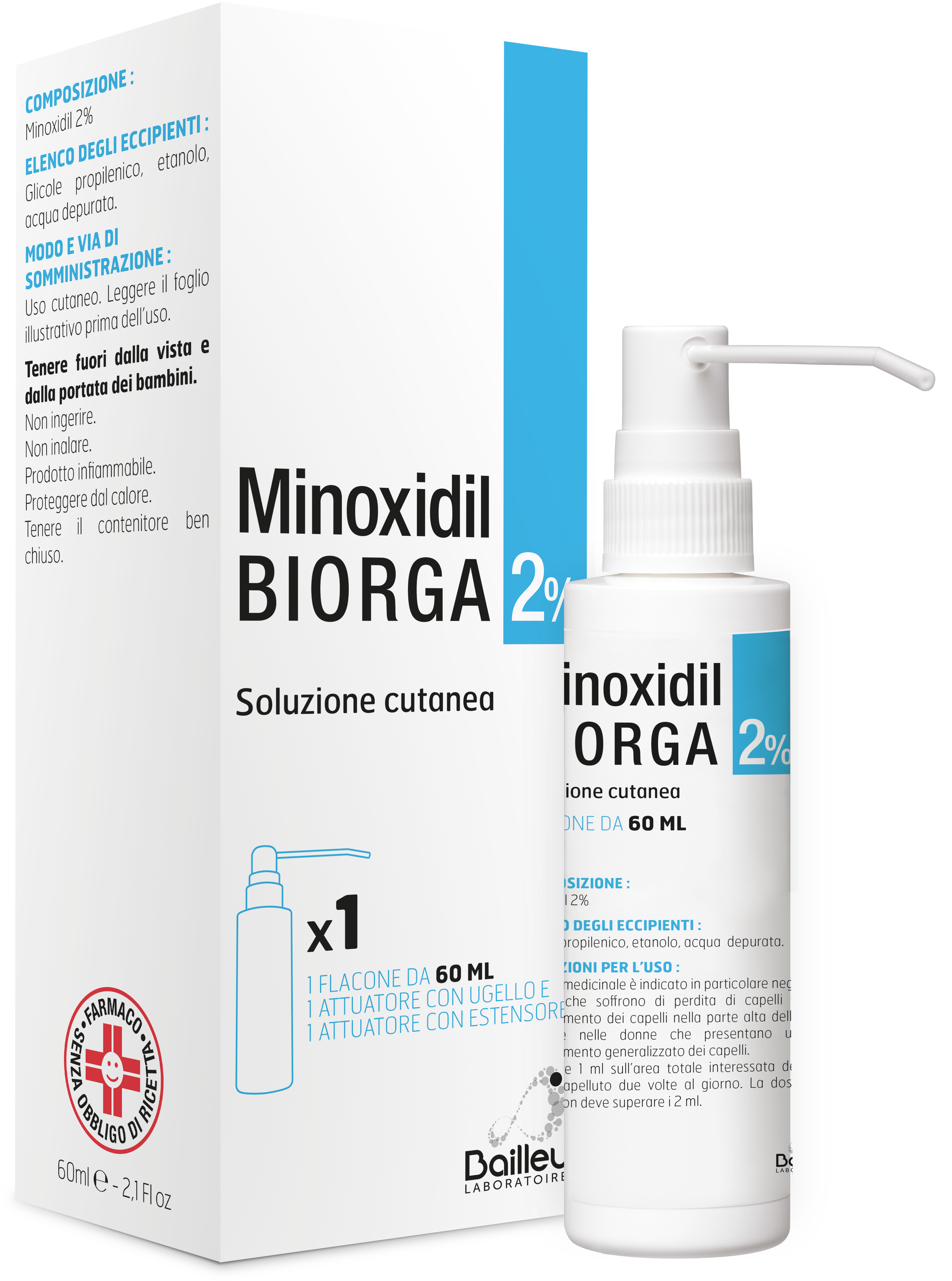 Minoxidil Biorga – Sol Cut 60 ml 2%