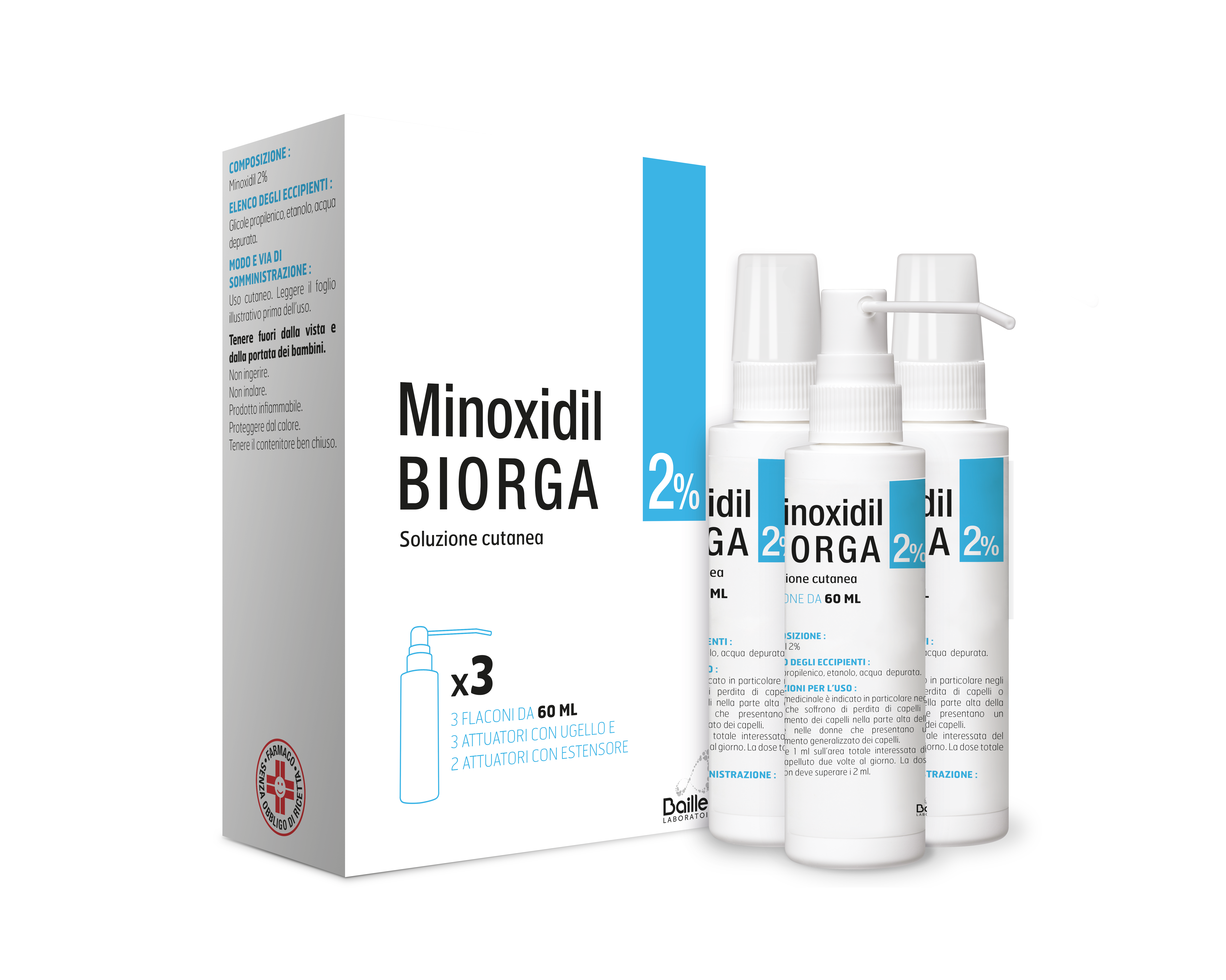 Minoxidil Biorga – Sol Cut 3FL2%