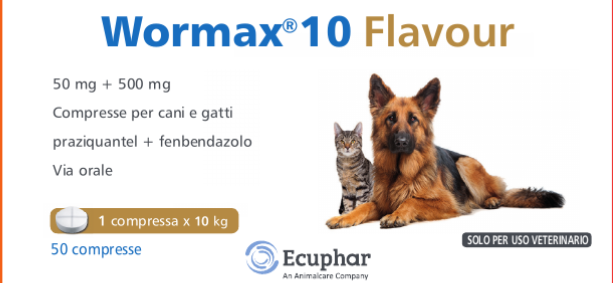 Wormax 10 Flavour 5x10 Cpr 50 Mg + 500 Mg Cani Gatti