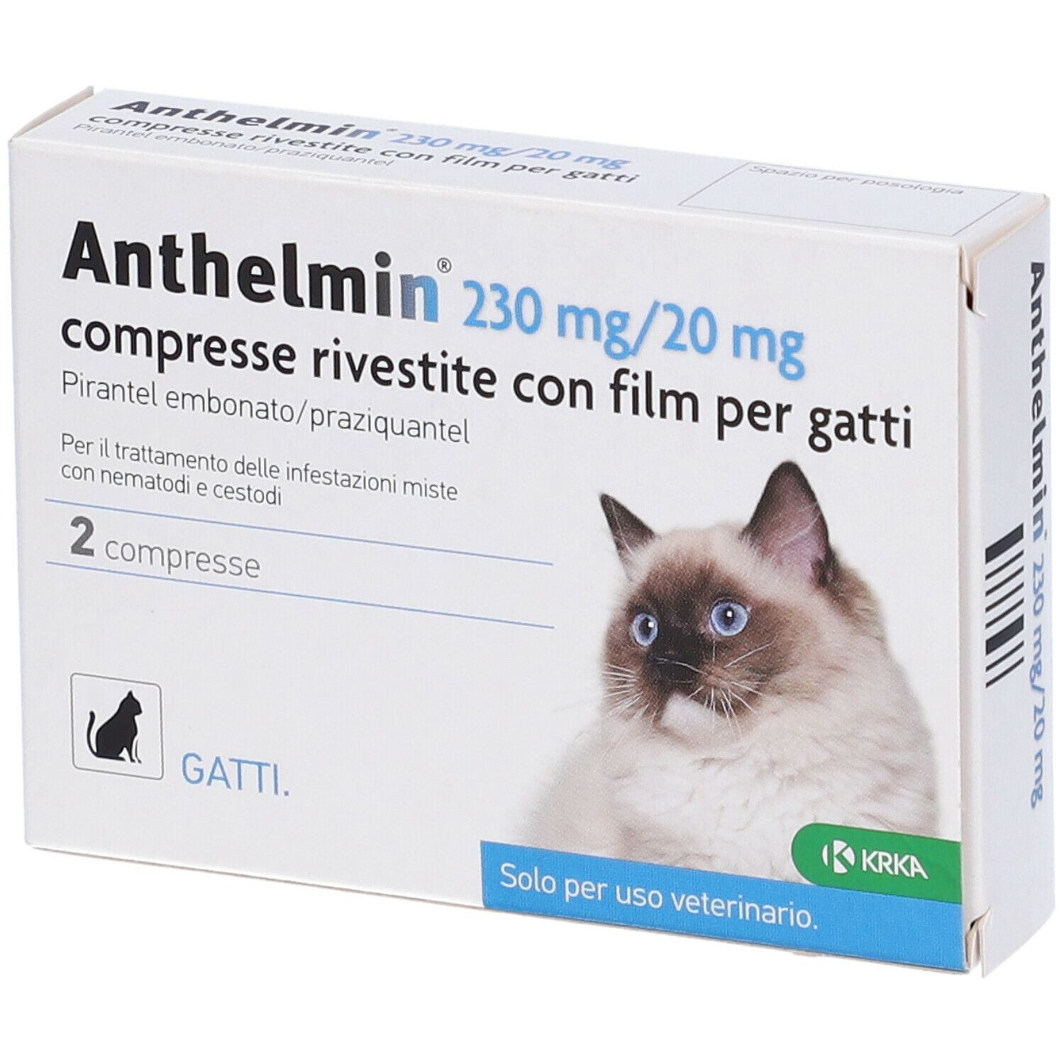 Anthelmin 2 Cpr 230 Mg + 20 Mg Gatti