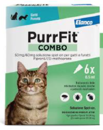 Purrfit Combo Spot-on per gatti e furetti 6 Pipette