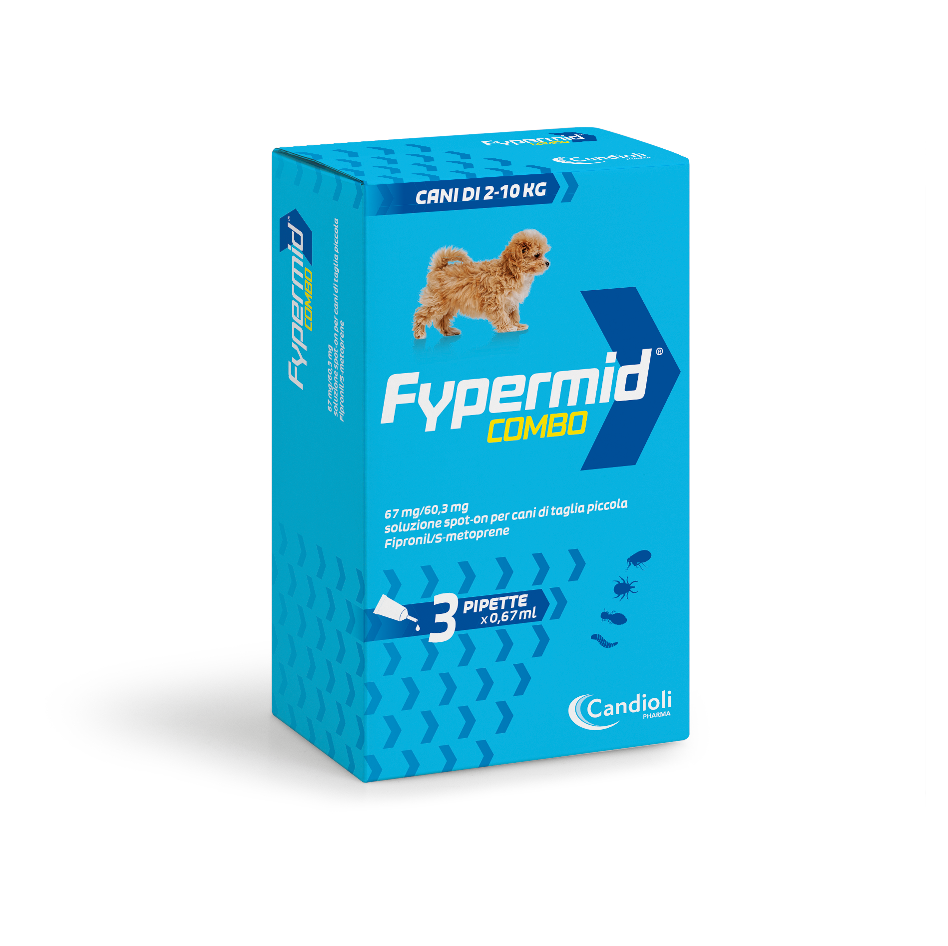 Fypermid Combo Spot-on Soluz 3 Pipette 0,67 Ml 67 Mg + 60,3 Mg Cani Taglia Piccola 3 pipette x 0,67 ml
