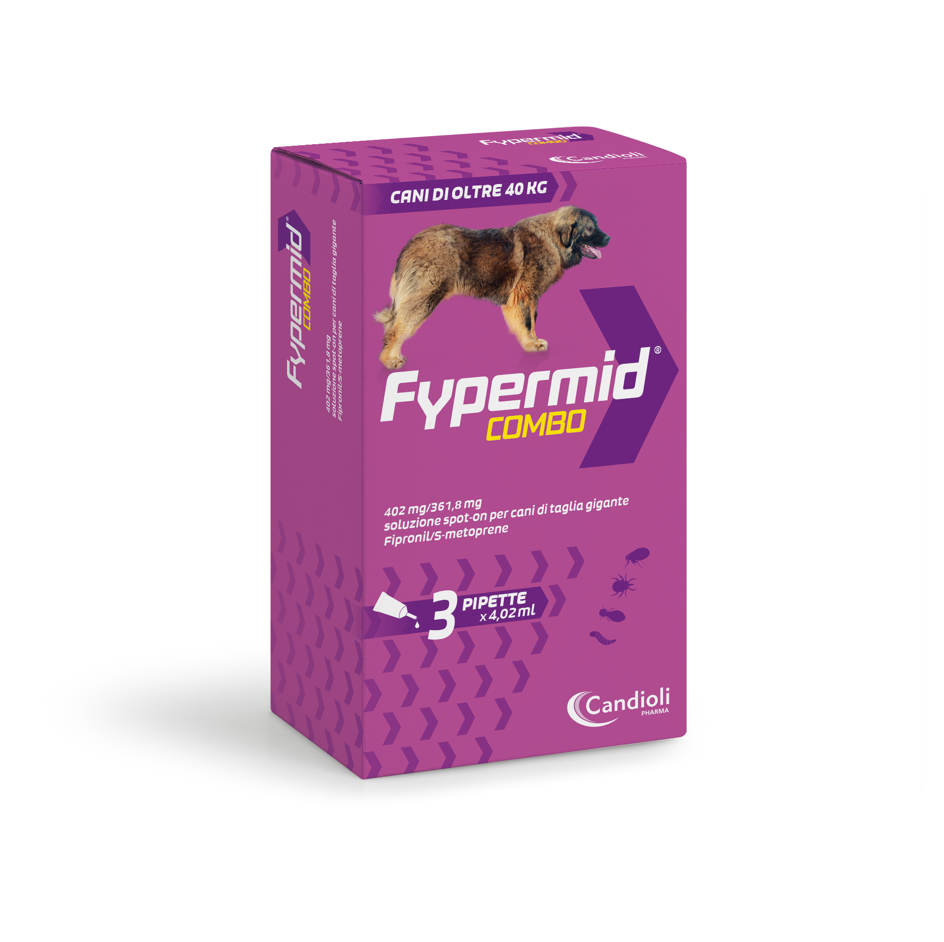 Fypermid Combo Spot-on Soluz 3 Pipette 4,02 Ml 402 Mg + 361,8 Mg Cani Taglia Gigante 3 pipette x 4,02 ml
