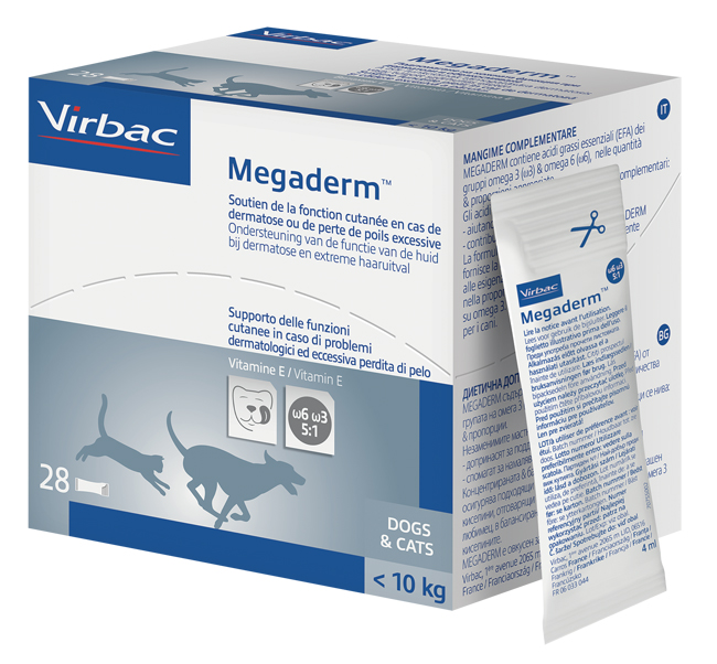 Megaderm 4 ml 28 BST Cani/Gatti Sotto a 10 kg - Blu