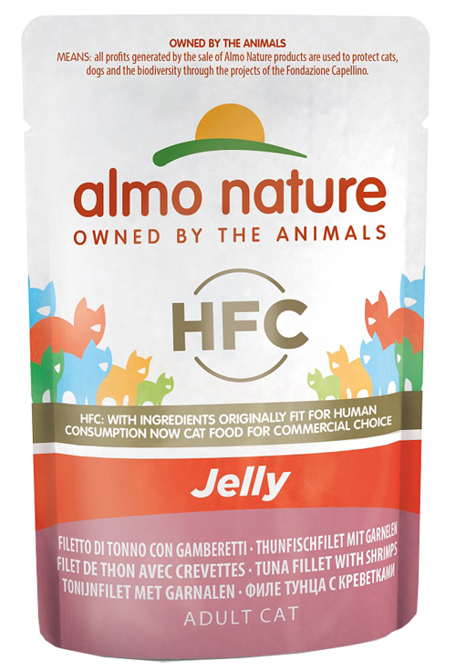Almo Cat HFC Jelly 55 GR Tonno Gamberett I BST