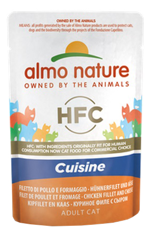 Almo Cat HFC Jelly 55 GR Filetto di Poll O e Formaggio BST