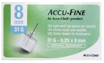 Accu-Fine Ago G31 8 mm 100 pezzi