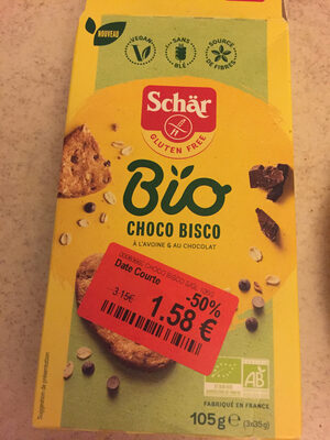 Schar Bio Choco Bisco 105 g